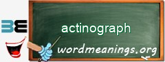 WordMeaning blackboard for actinograph